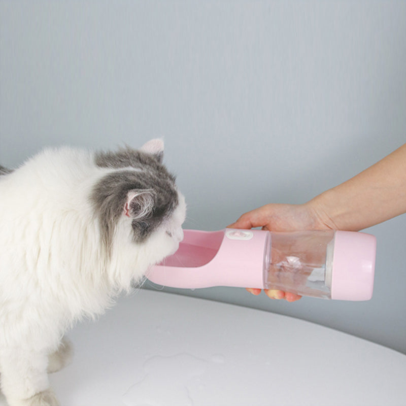 Botella Portátil Pawly 2en1 — Agua y Comida para Perros y Gatos
