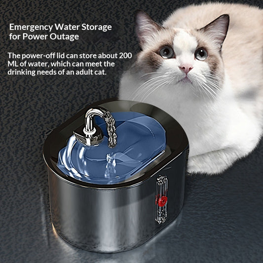 Bebedero Automático Pawly — Acero Inoxidable 304 con Filtración Continua para Gatos y Perros